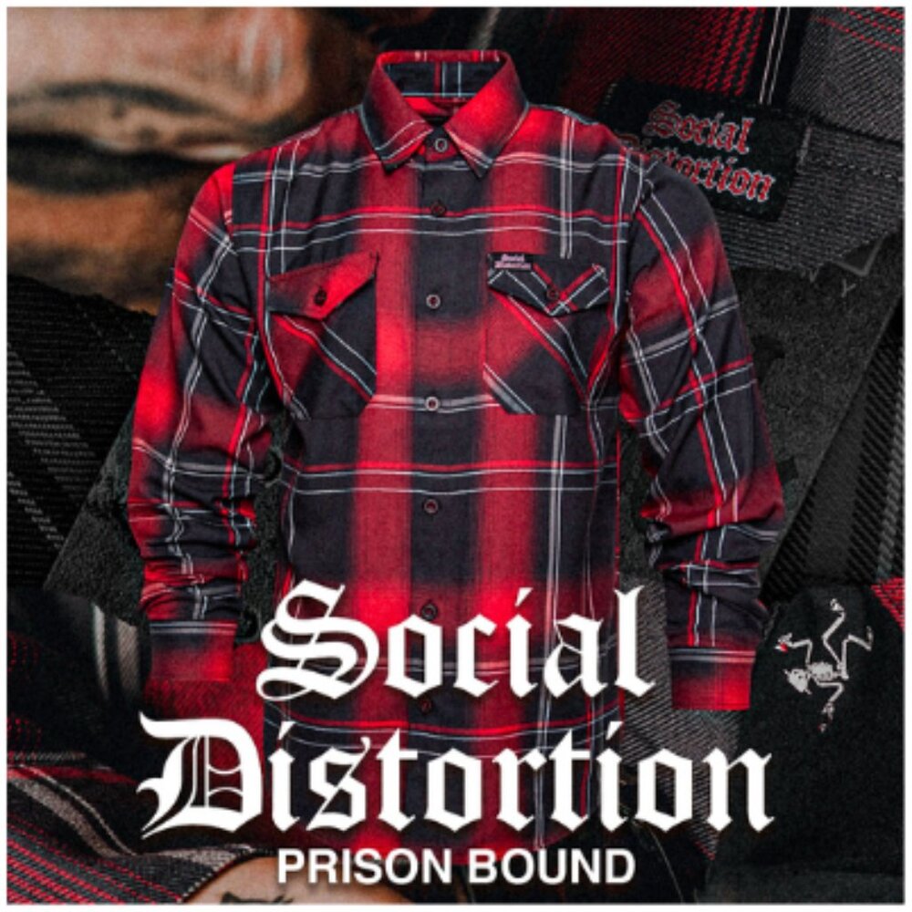DIXXON x SOCIAL DISTORTION PRISON BOUND Collab Flannel Shirt - Men's XL Tall - Picture 2 of 12